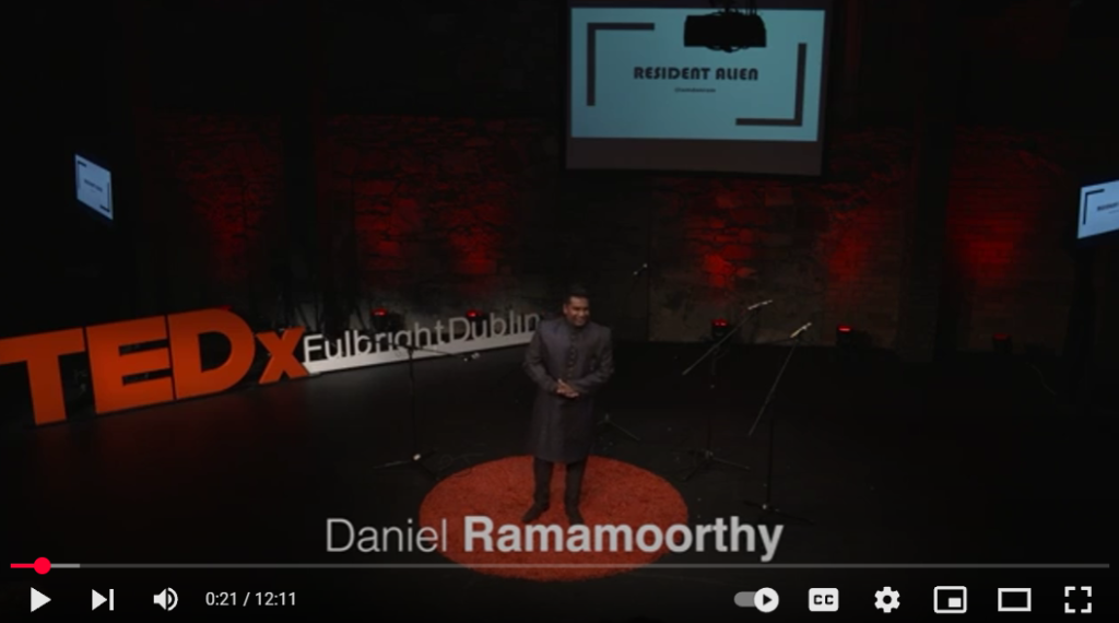 DanRam on TEDx stage: "Resident Alien" 